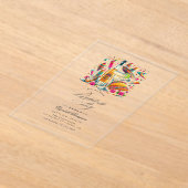 Transparenter mexikanischer Fiesta-Junggeselinnen- Acryleinladungen (Ablage )