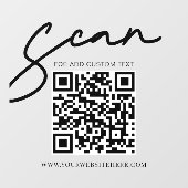 Transparenter Minimalistischer QR-Code für moderne Fensteraufkleber (Blatt)