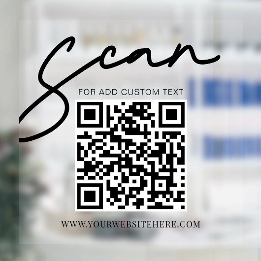 Transparenter Minimalistischer QR-Code für moderne Fensteraufkleber