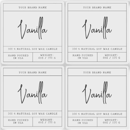 Transparenter moderner Kerzenaufkleber Aufkleber (Vorderseite)