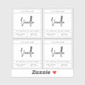 Transparenter moderner Kerzenaufkleber Aufkleber (Blatt)