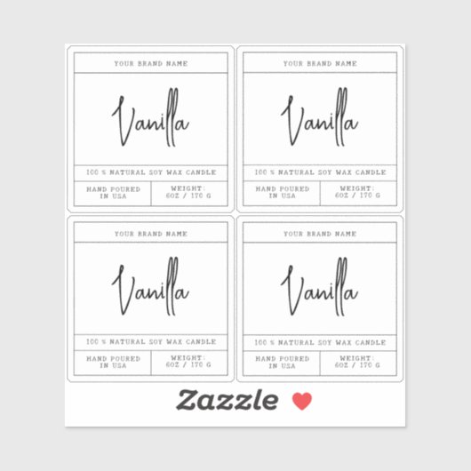 Transparenter moderner Kerzenaufkleber Aufkleber (Blatt)