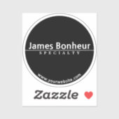 Transparenter oder opaker einfacher moderner Text Aufkleber (Blatt)