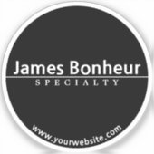 Transparenter oder opaker einfacher moderner Text Aufkleber (Vorderseite)