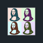 Transparenter Pop Art Mona Lisa Leinwand<br><div class="desc">Transparent Pop Art Mona Lisa or La Gioconda,  by Leonardo da Vinci,  with red lips and green eyes in vintage poster style</div>