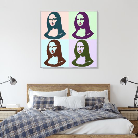 Transparenter Pop Art Mona Lisa Leinwand (Insitu (Schlafzimmer))