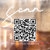 Transparenter QR-Code für Minimalistische Unterneh Fensteraufkleber (Blatt 2)