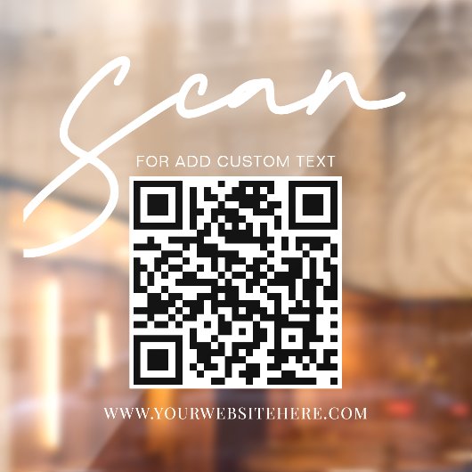 Transparenter QR-Code für Minimalistische Unterneh Fensteraufkleber (Blatt 2)