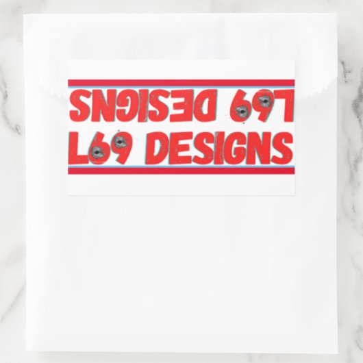 transparenter rechteckiger Aufkleber "LOGO L69 Des (Tasche)