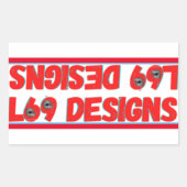 transparenter rechteckiger Aufkleber "LOGO L69 Des (Vorderseite)