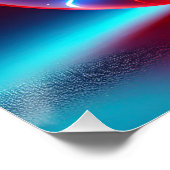 Transparenter reflektierender roter Globus mit Ste Poster (Ecke)