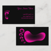 Transparenter rosa Fuß Visitenkarte (Vorne/Hinten)