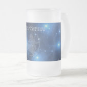 Transparenter Schütze Mattglas Bierglas (VorderseiteRechts)