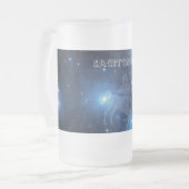 Transparenter Schütze Mattglas Bierglas (Vorderseite Links)