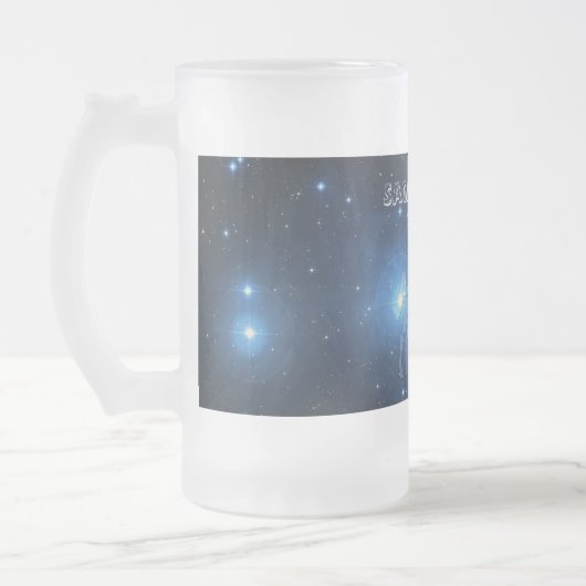 Transparenter Schütze Mattglas Bierglas (Links)