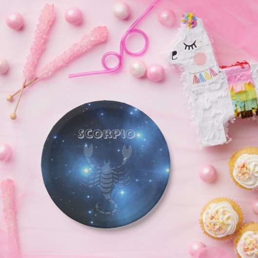 Transparenter Skorpion Pappteller (Party)