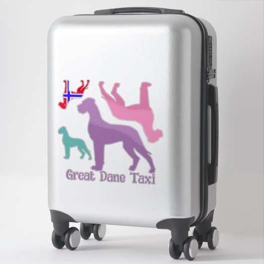 Transparenter Sticker für große Dane-Silhouette (Koffer)