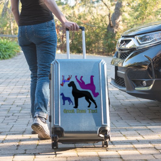 Transparenter Sticker für große Dane-Silhouette (Koffer Insitu)