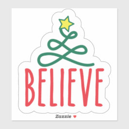 Transparenter Sticker für Weihnachten