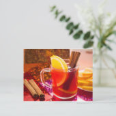 Transparenter Tee mit Zitrusfrüchten, Zimt Postkarte (Stehend Vorderseite)