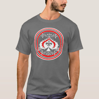 Transparenter verzierter Spaten-Entwurf T-Shirt