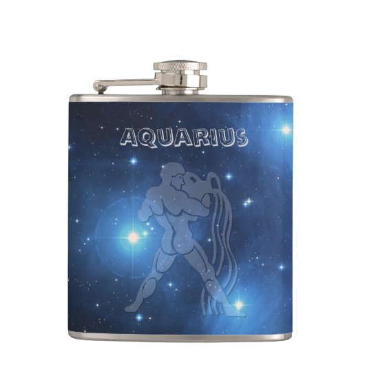 Transparenter Wassermann Flachmann (Vorderseite)