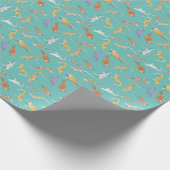 Transparentes Bartentmuster Geschenkpapier (Ecke)