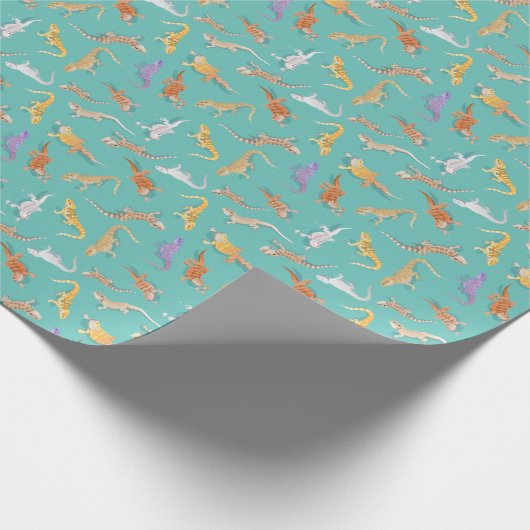 Transparentes Bartentmuster Geschenkpapier (Ecke)