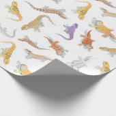 Transparentes Bartentmuster Geschenkpapier (Ecke)