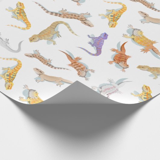 Transparentes Bartentmuster Geschenkpapier (Ecke)