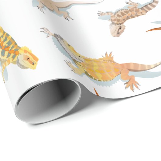 Transparentes Bartentmuster Geschenkpapier (Rolleneckpunkt)