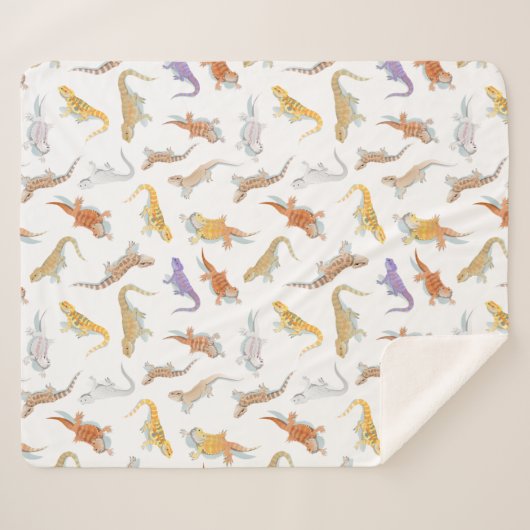 Transparentes Bartentmuster Sherpadecke (Vorderseite (Horizontal))