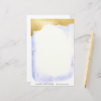 Transparentes Blue Imitats Gold Foil Monogramm