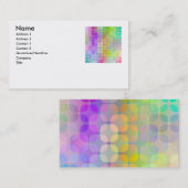 transparentes buntes Retro Muster, Name, Addre… Visitenkarte (Vorne/Hinten)