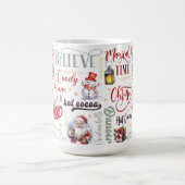 Transparentes Collage mit Weihnachtsmann, Kakao & Kaffeetasse (Mittel)