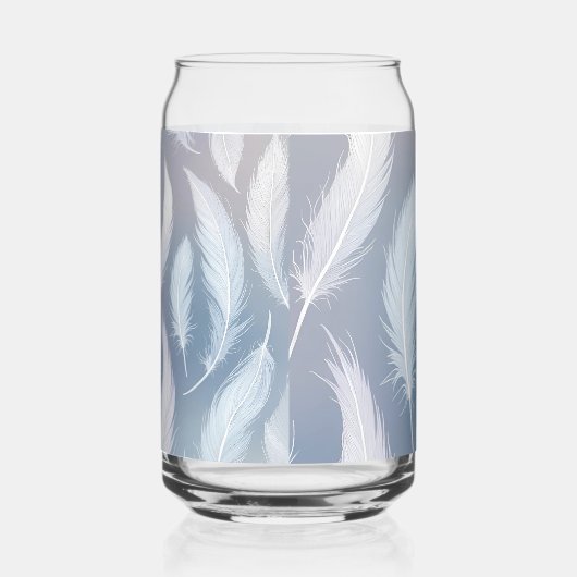 Transparentes Federdesign Dosenglas (Links)