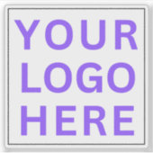 Transparentes Firmenlogo | Wasserflasche Aufkleber (Vorderseite)