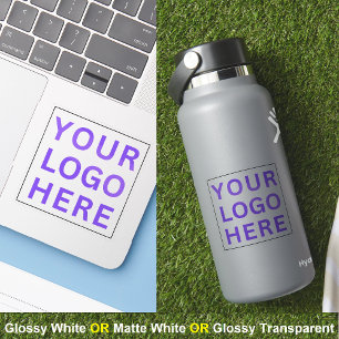 Transparentes Firmenlogo   Wasserflasche Aufkleber