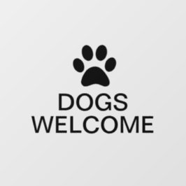 Transparentes FirmenVinyl-Hunde Begrüßungsglas Fensteraufkleber