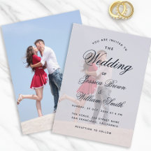 Transparentes Foto Elegantes Script Moderne Hochze