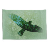 Transparentes Foto mit schwarzen, grünen Baumkrone Kissenbezug (Rückseite-Rechts)