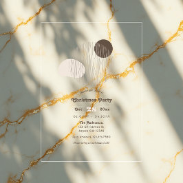 Transparentes geometrisches Minimalistisches Weihn Acryleinladungen