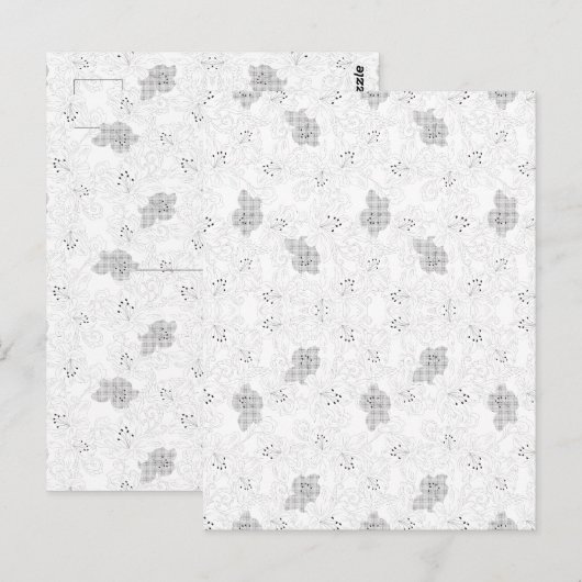 Transparentes Grid-Overlay - bearbeitbare PNG-Text Postkarte (Vorne/Hinten)