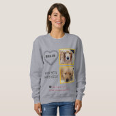 Transparentes Haustier-Tribut  Sweatshirt (Vorne ganz)
