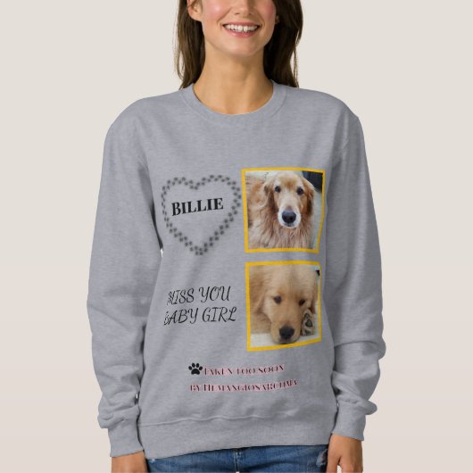 Transparentes Haustier-Tribut  Sweatshirt (Vorderseite)