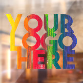 Transparentes Hintergrund Einfaches Firmenlogo Fensteraufkleber (Blatt 2)