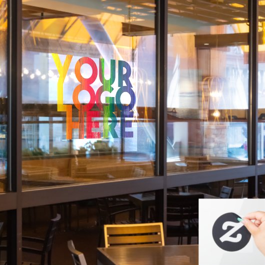 Transparentes Hintergrund Einfaches Firmenlogo Fensteraufkleber (Restaurantfenster)