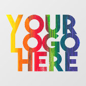 Transparentes Hintergrund Einfaches Firmenlogo Fensteraufkleber (Blatt)