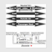 Transparentes Inneres Fenster Decal AirCooledVanag Aufkleber (Blatt)
