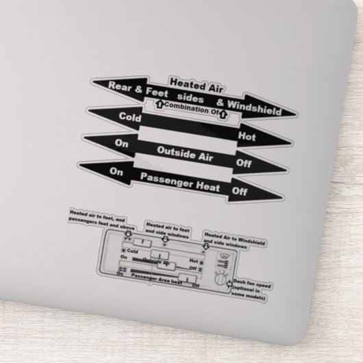 Transparentes Inneres Fenster Decal AirCooledVanag Aufkleber (Detail)